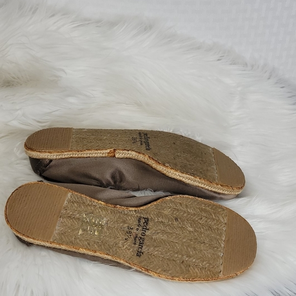 Pedro Garcia Ibiza satin espadrille flats sz 38.5 Excellent Cond - Picture 6 of 11